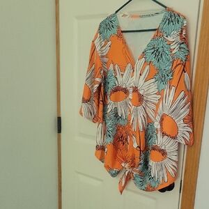Floral Orange Women's Top